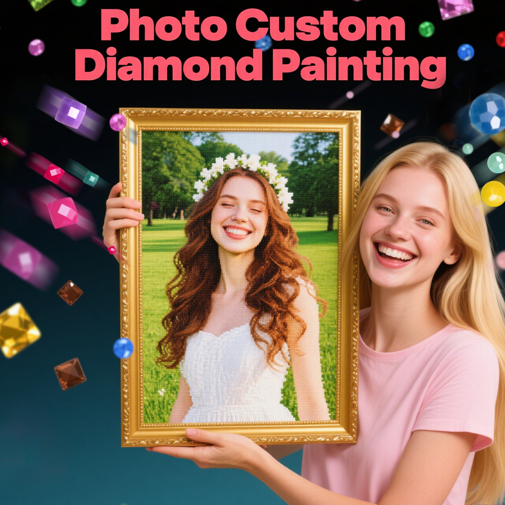 HUACAN Full Kits Diamond Paint – Photo Mosaic Print recenzja i cena