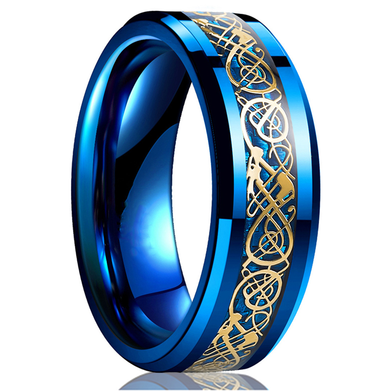 Fashion 8mm Men's Stainless St – Initial Ring Custom recenzja i cena