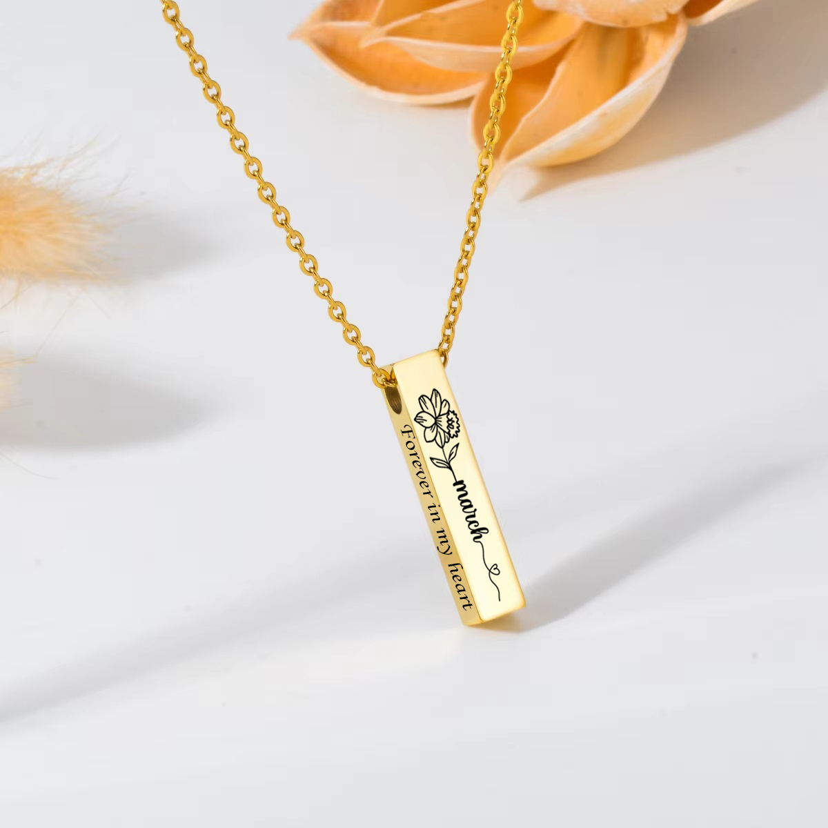 Birth Flower Urn Necklace For  – Birth Flower Necklace recenzja i cena