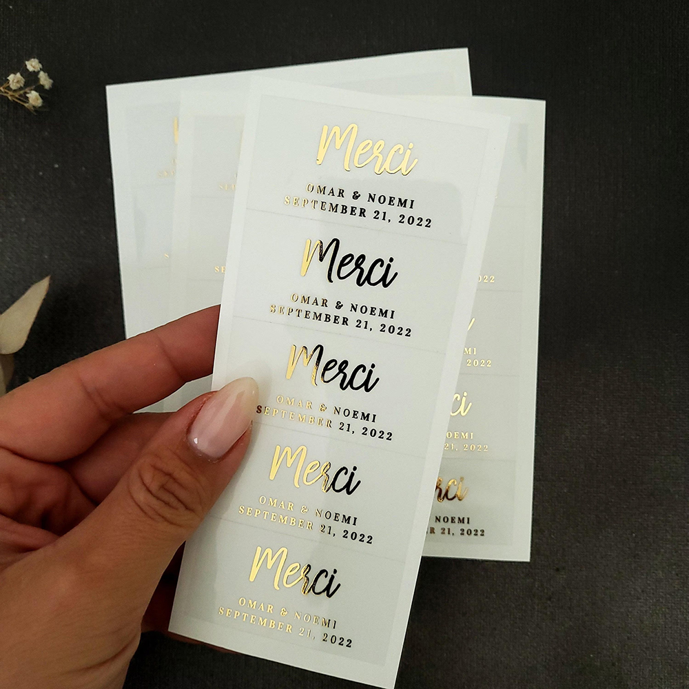 100pcs Custom Transparent Labe – Personalised Candle Label recenzja i cena