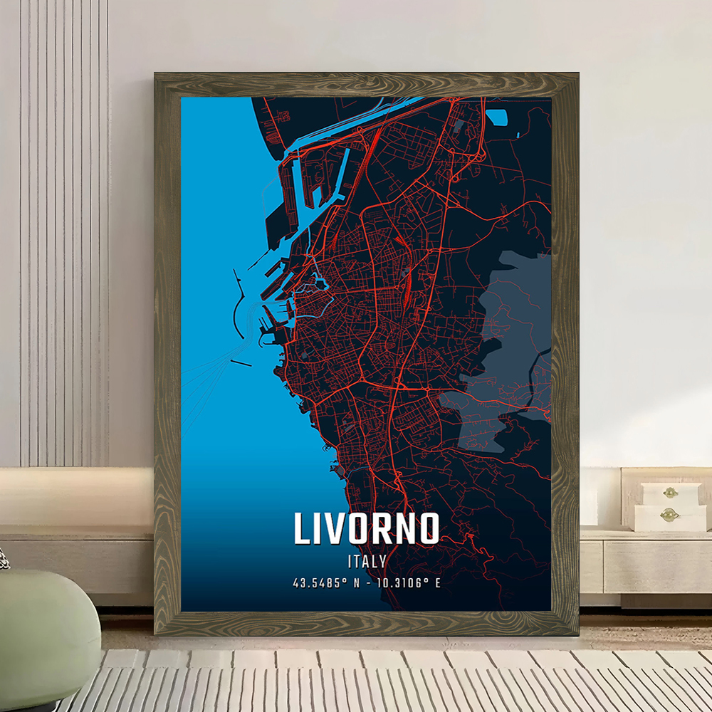 Livorno City Map Printed Canva – Custom Map Poster recenzja i cena