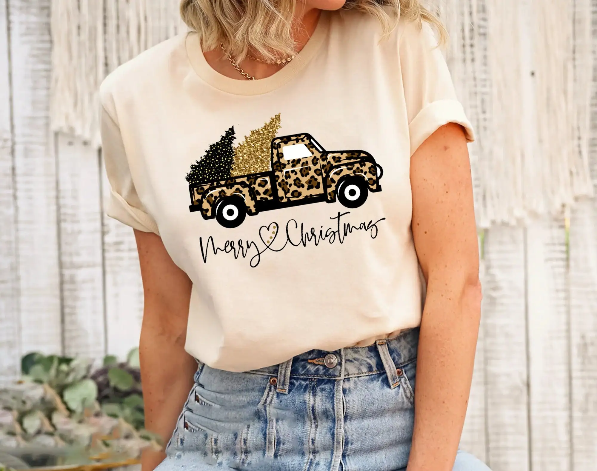 Christmas Truck T Shirt Leopar – Family Tree Print recenzja i cena