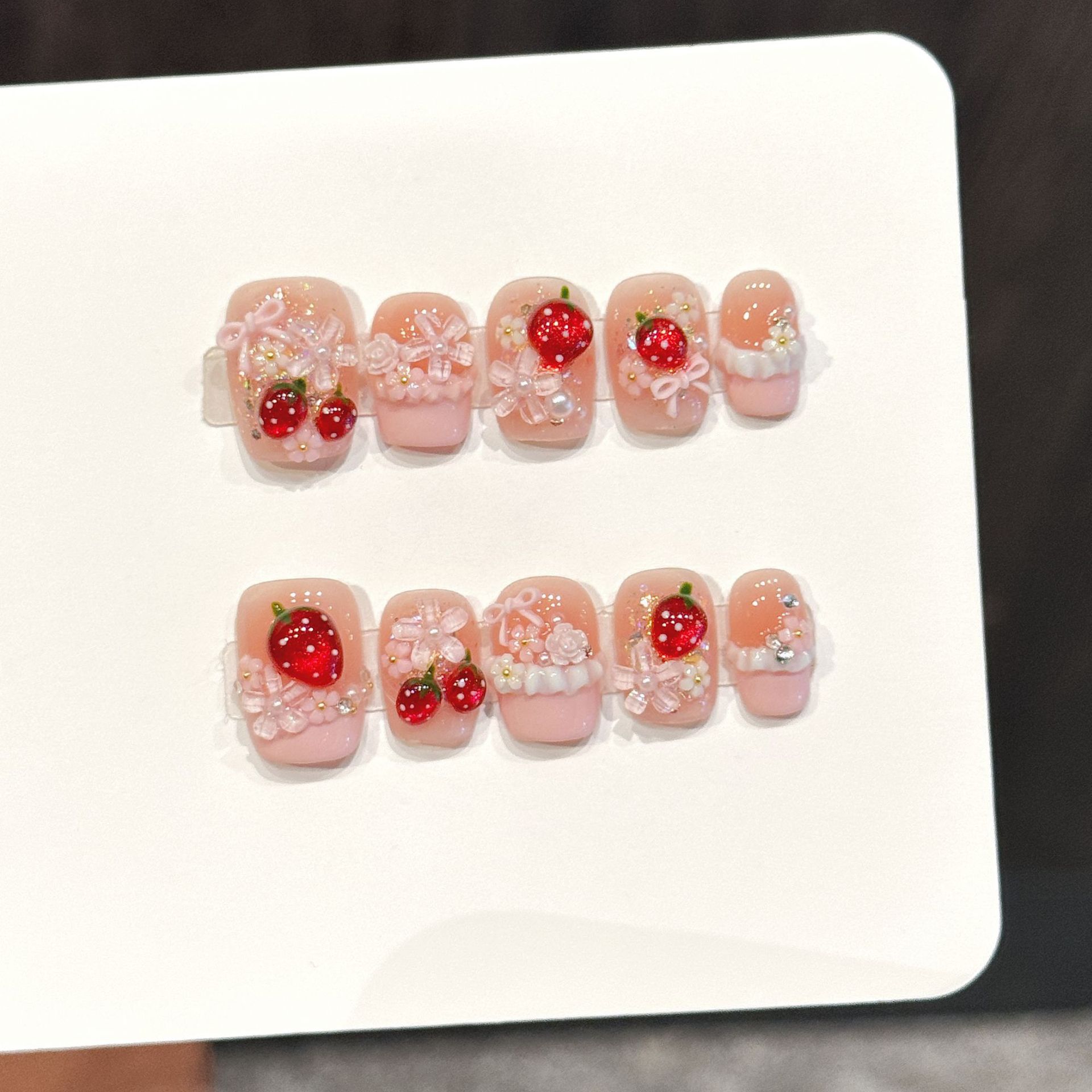 10pcs Cute Red Strawberry Pres – Pressed Flower Art recenzja i cena