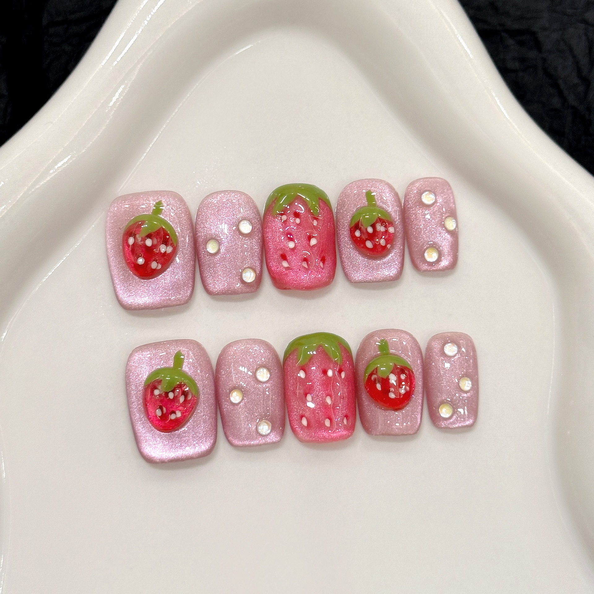 10pcs Cute Red Strawberry Pres – Pressed Flower Art recenzja i cena