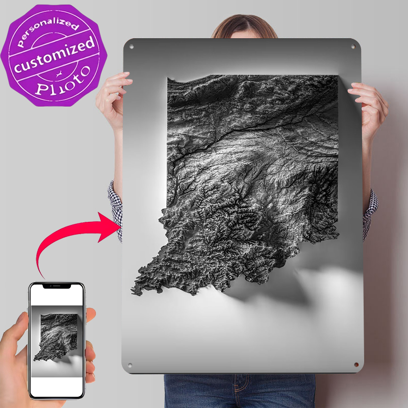 Indiana Topographic Map Printe – Custom Map Poster recenzja i cena