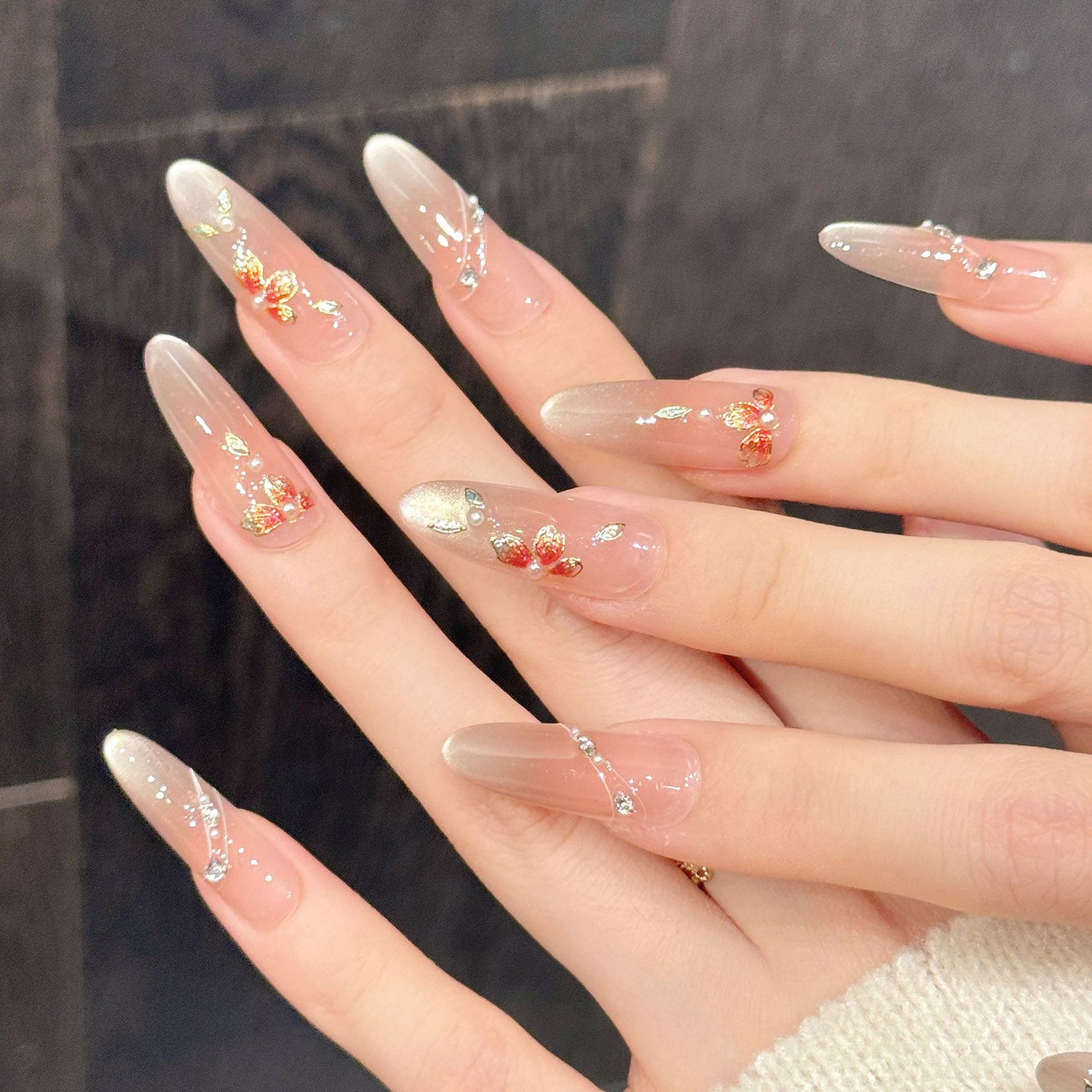 10pcs Handmade Fake Nails Pres – Pressed Flower Art recenzja i cena
