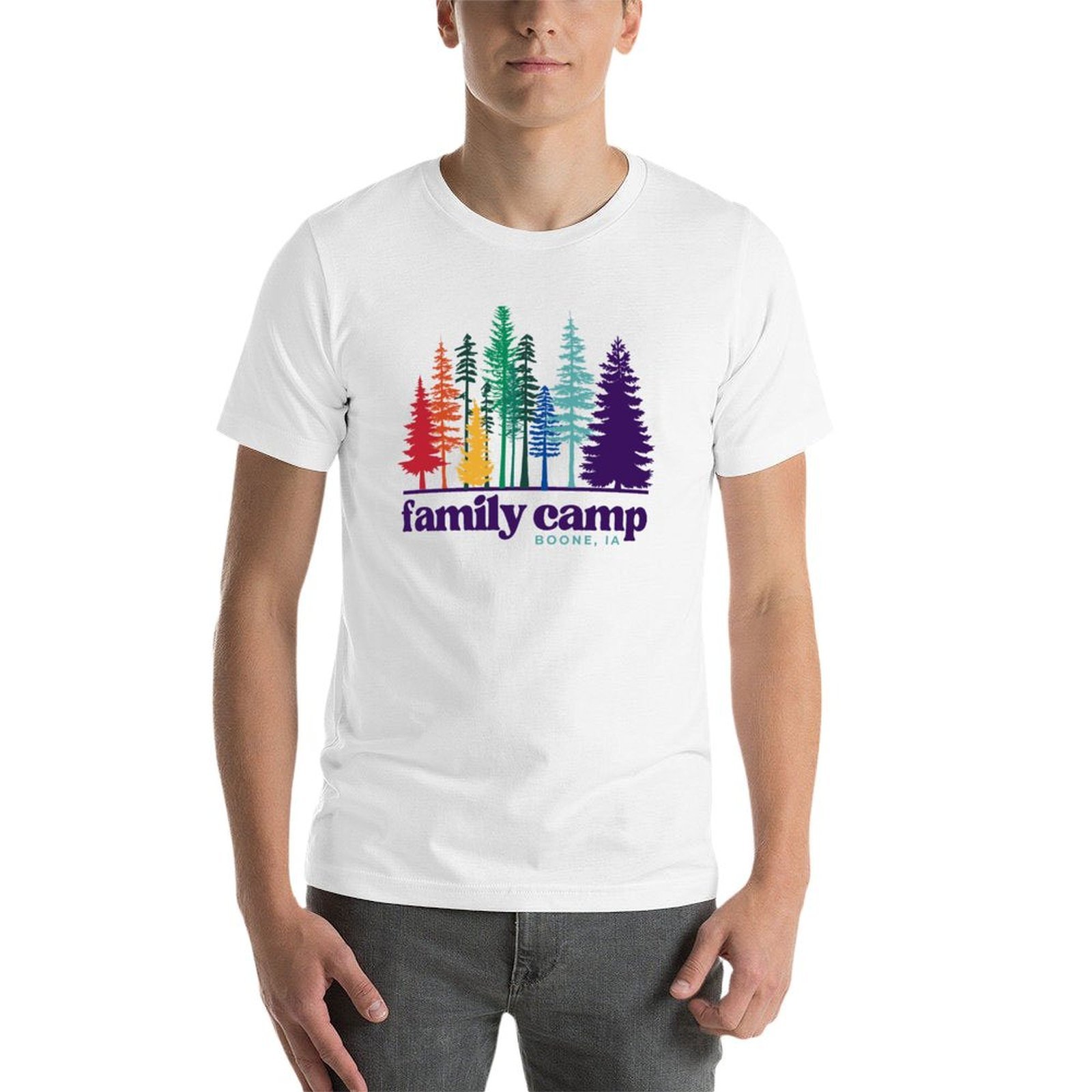 Family Camp Rainbow Trees T-Sh – Family Tree Print recenzja i cena