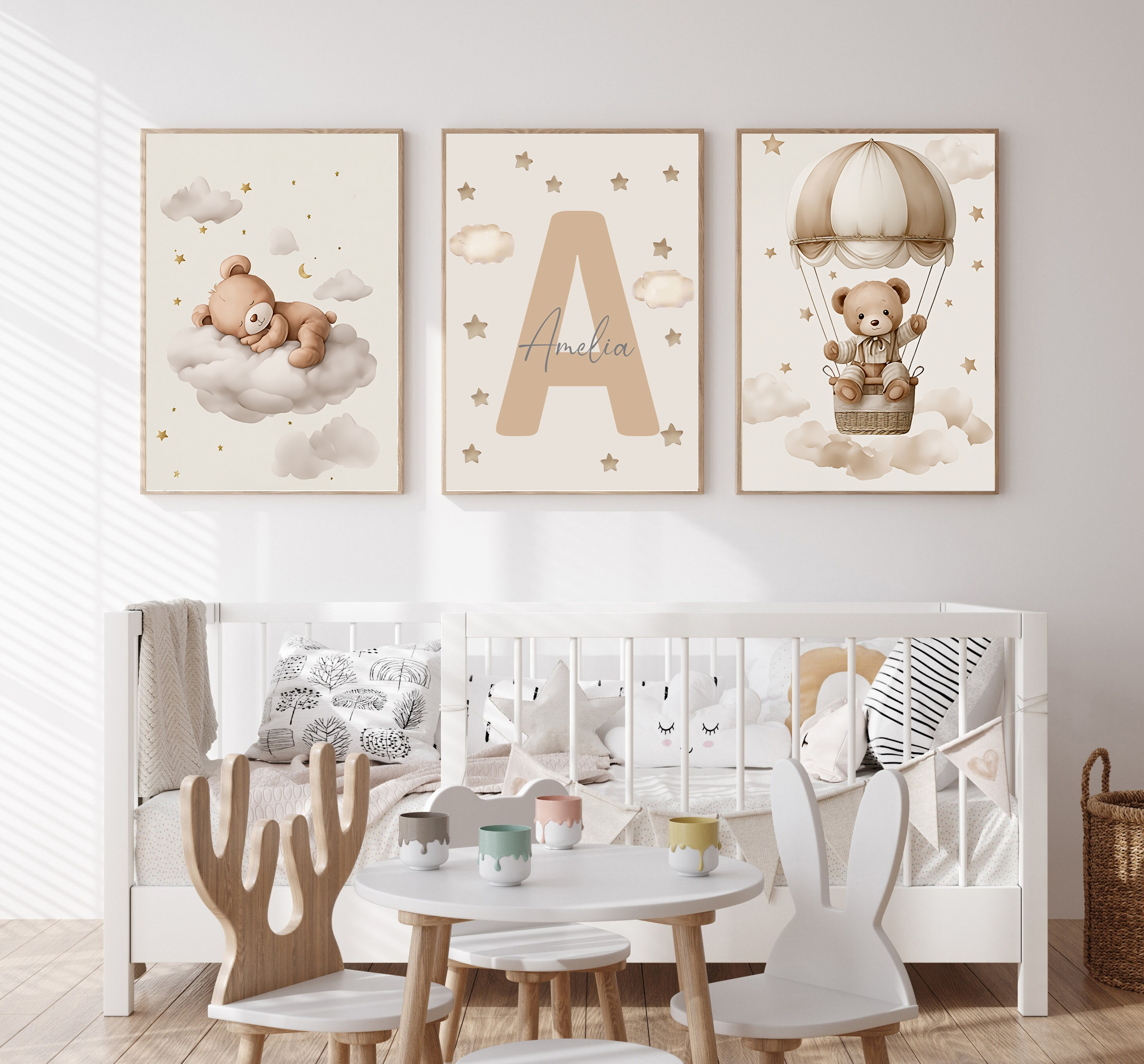 3pcs/set Bohemian Teddy Bear A – Personalized Name Box recenzja i cena