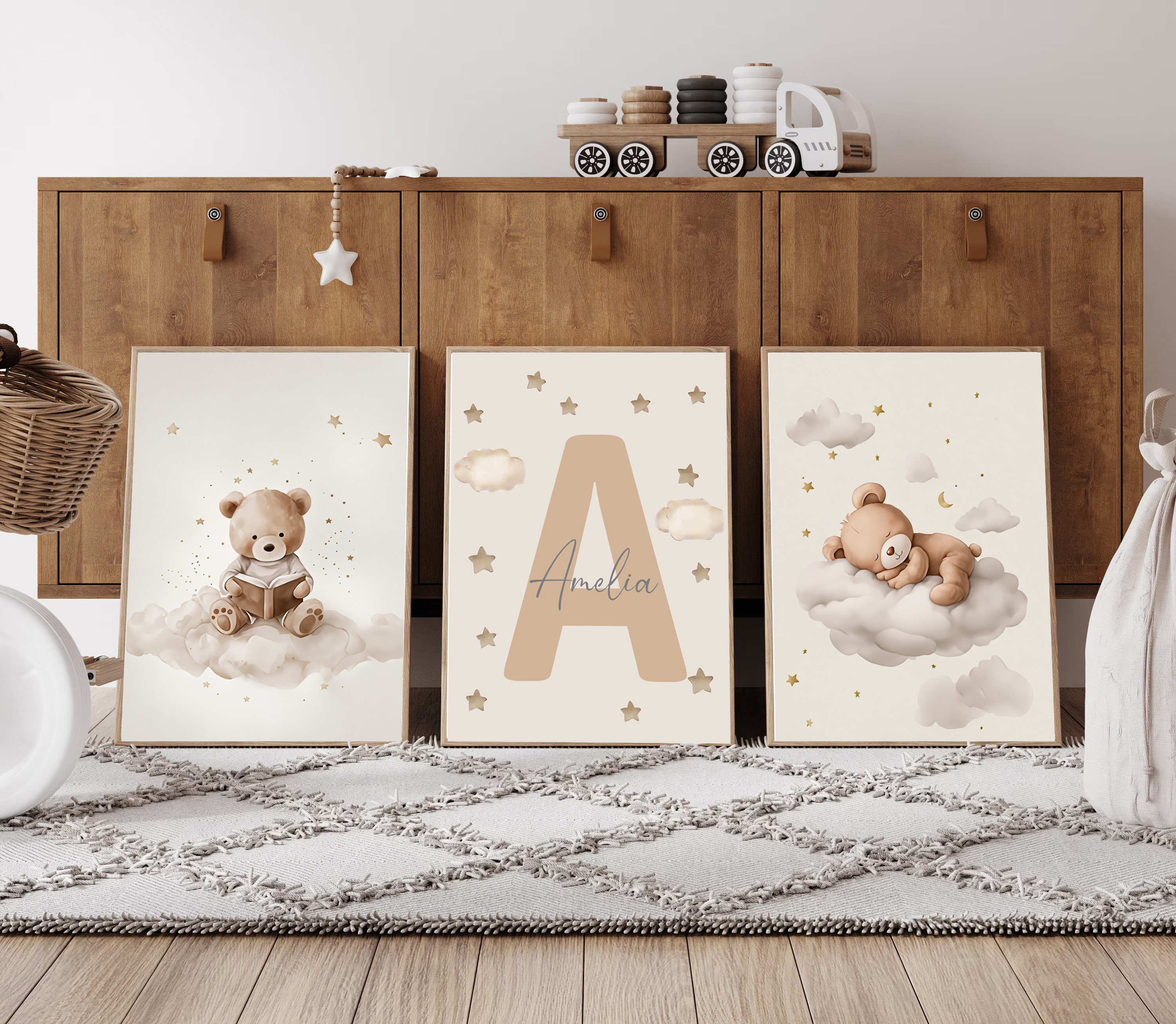 3pcs/set Bohemian Teddy Bear A – Personalized Name Box recenzja i cena