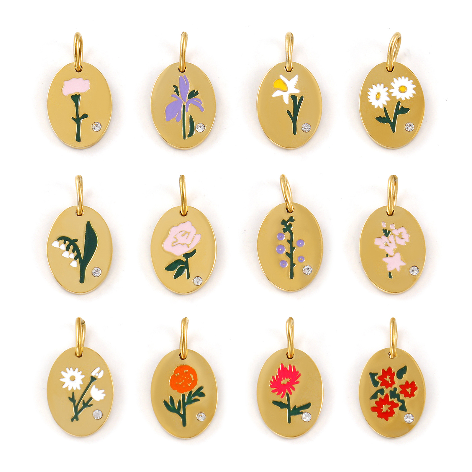 1 Piece 304 Stainless Steel Bi – Birth Flower Necklace recenzja i cena
