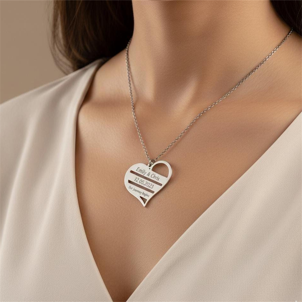 Custom Heart Necklace Stainles – Birth Flower Necklace recenzja i cena