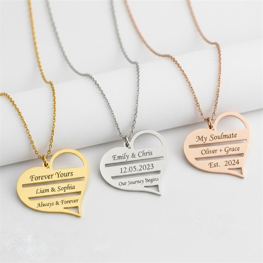 Custom Heart Necklace Stainles – Birth Flower Necklace recenzja i cena