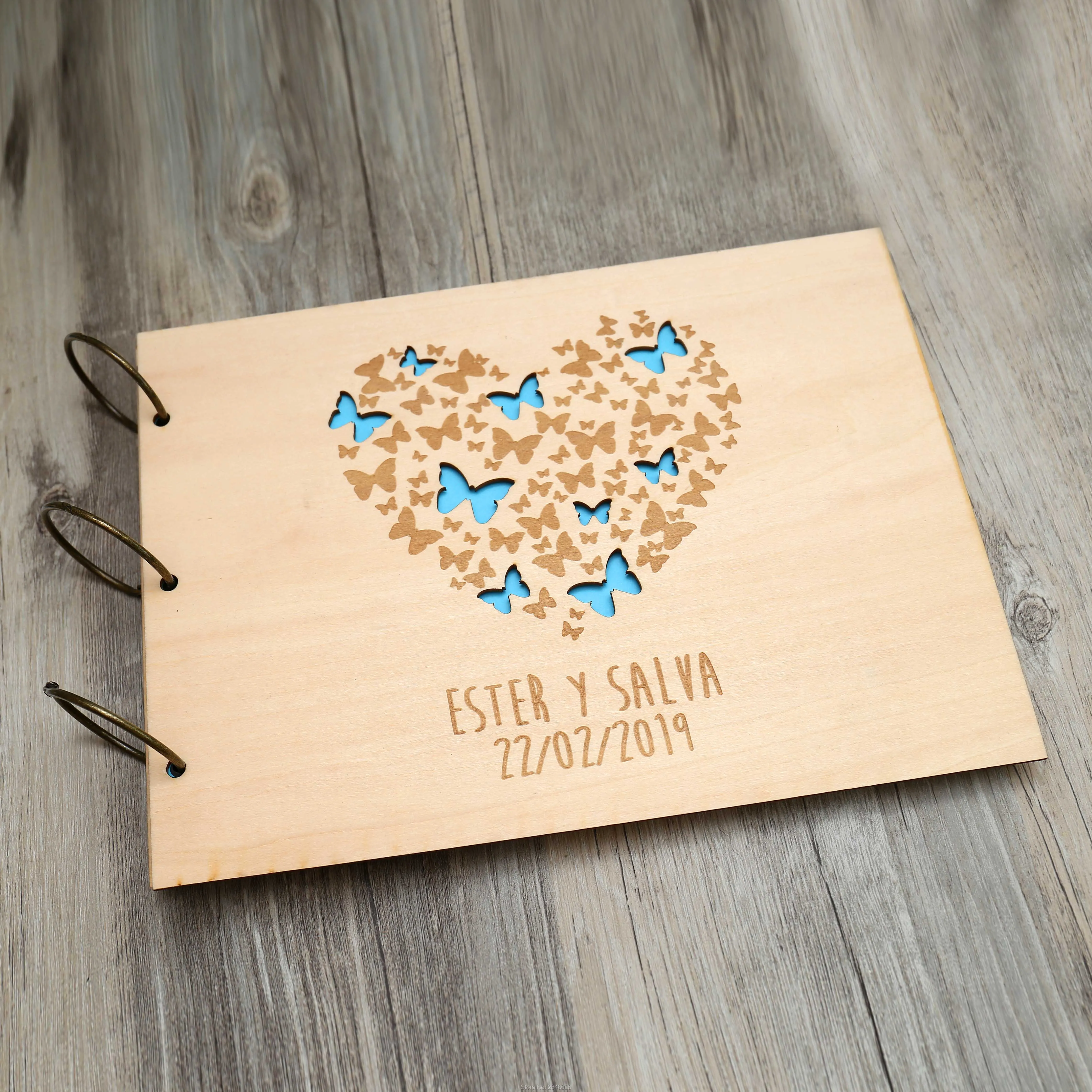 Rustic engraved  Heart  weddin – Custom Photo Book recenzja i cena