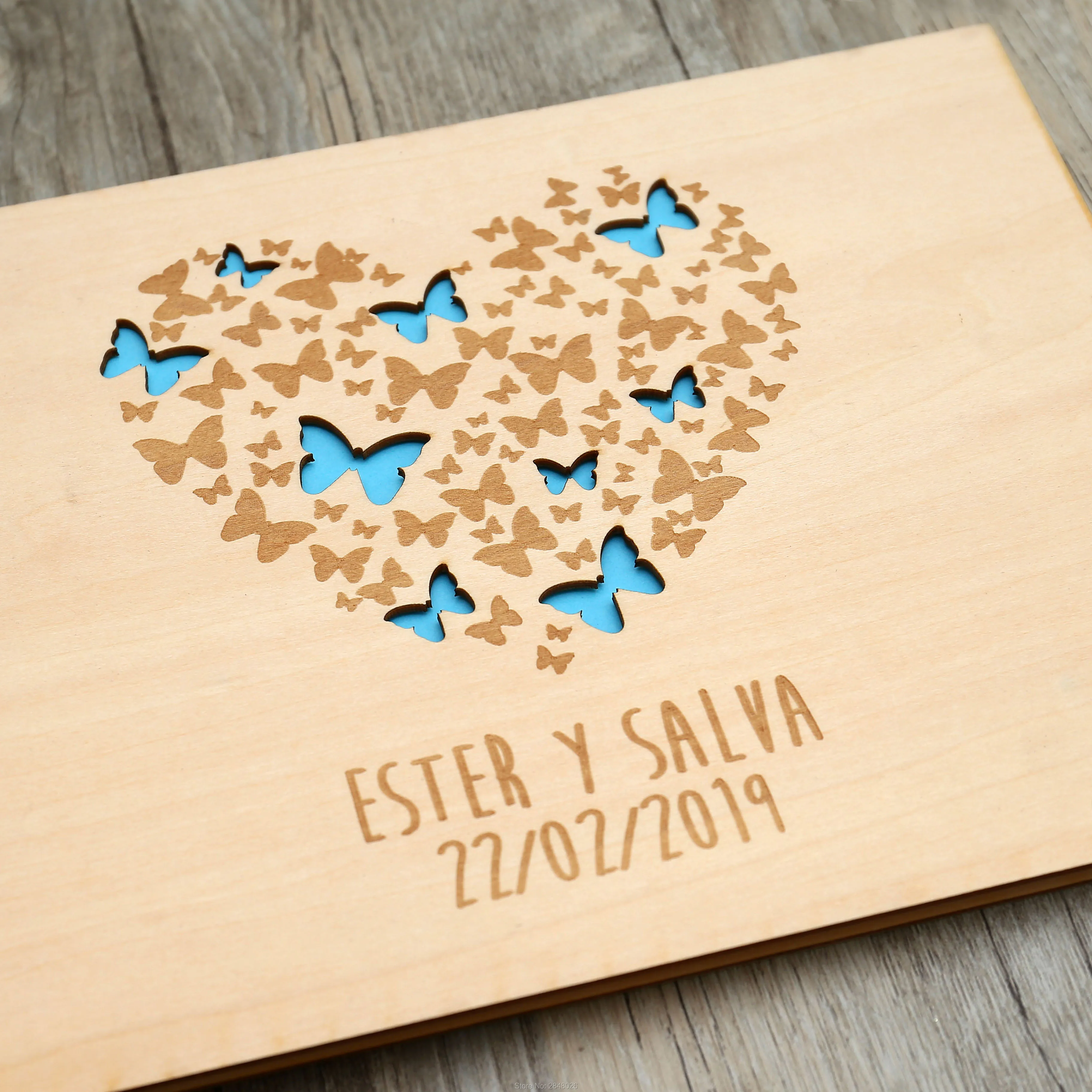 Rustic engraved  Heart  weddin – Custom Photo Book recenzja i cena